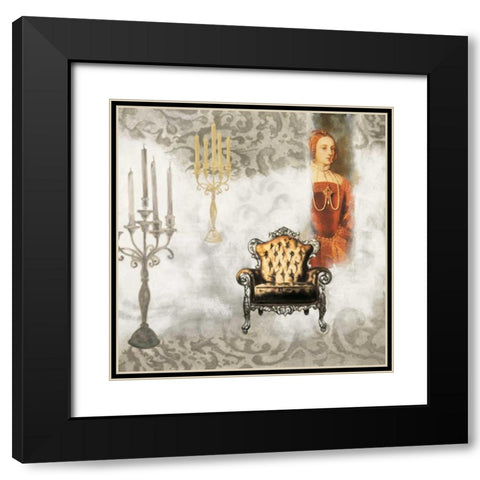 Vincennes II Black Modern Wood Framed Art Print with Double Matting by Deleau, Valerie