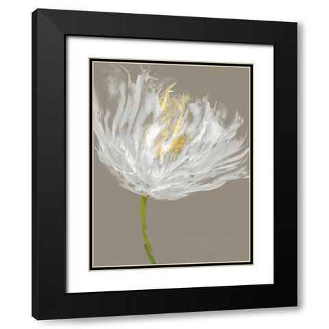 White Tulips I Black Modern Wood Framed Art Print with Double Matting by Austin, Vanessa