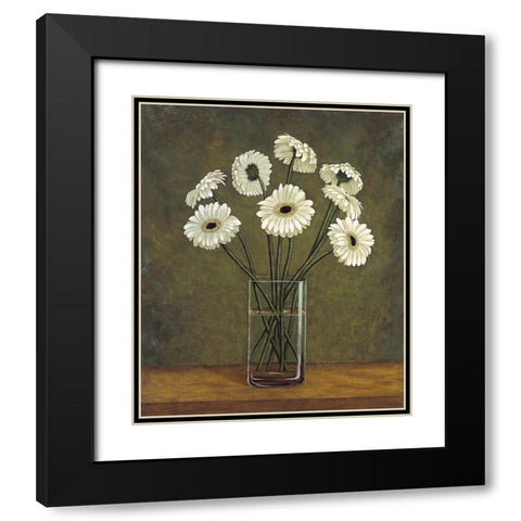 Vase de marguerite Black Modern Wood Framed Art Print with Double Matting by Huntington, Virginia