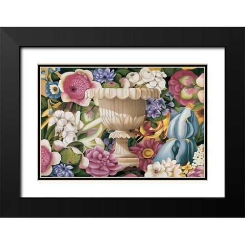 Floral Festa II Black Modern Wood Framed Art Print with Double Matting by Huntington, Virginia