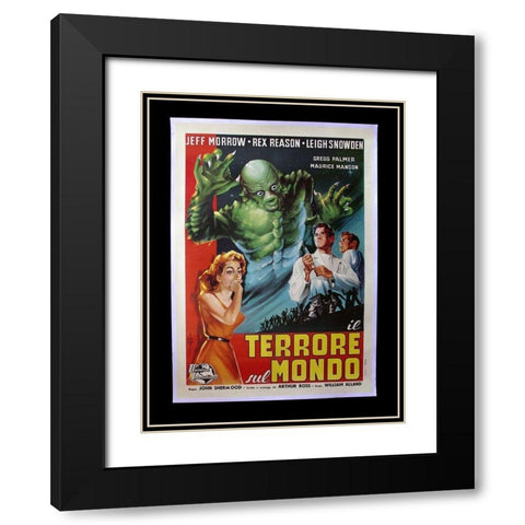 Terrore Sul Mondo Black Modern Wood Framed Art Print with Double Matting by Anonymous