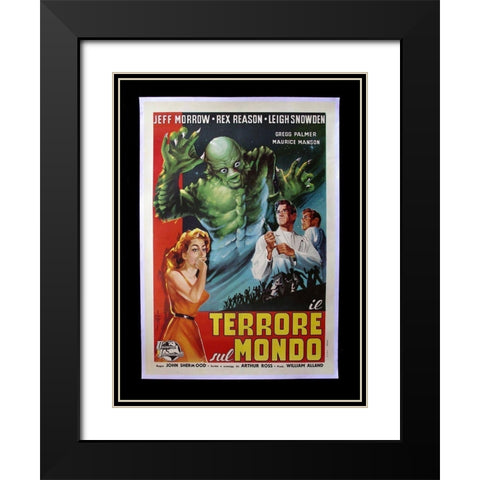 Terrore Sul Mondo Black Modern Wood Framed Art Print with Double Matting by Anonymous