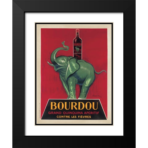 Bourdou Black Modern Wood Framed Art Print with Double Matting by Cappiello, Leonetto