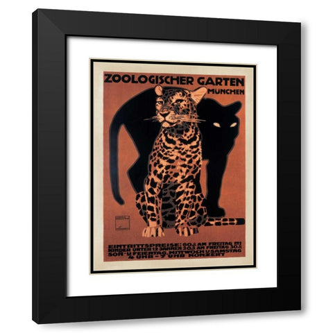 Zoologischer Garten-1912 Black Modern Wood Framed Art Print with Double Matting by Anonymous