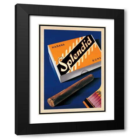 Splendid Habana-1930 Black Modern Wood Framed Art Print with Double Matting by Neukomm, Fred