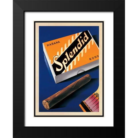 Splendid Habana-1930 Black Modern Wood Framed Art Print with Double Matting by Neukomm, Fred