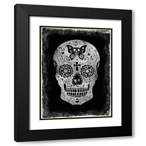 Day of the Dead Black Modern Wood Framed Art Print with Double Matting by Wagner, Martin