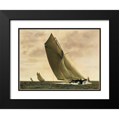 Newport-1903 Black Modern Wood Framed Art Print with Double Matting by Matthews, William