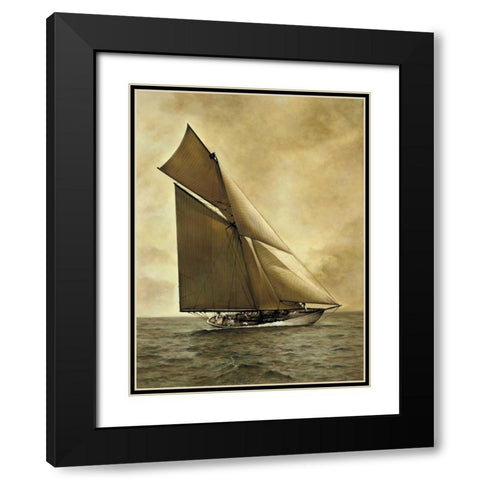 Caress-1895 Black Modern Wood Framed Art Print with Double Matting by Matthews, William