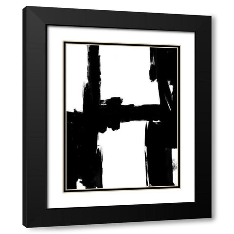 Structured II Black Modern Wood Framed Art Print with Double Matting by Wise, Alex