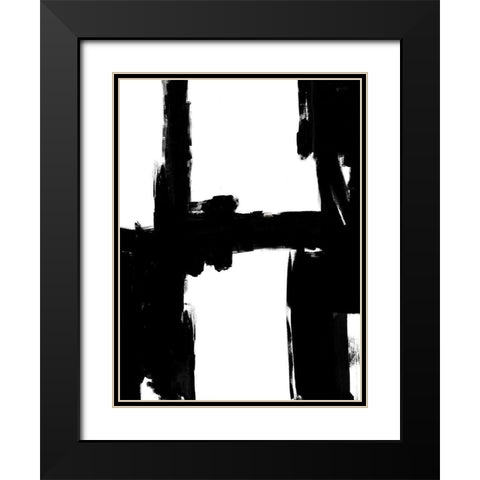 Structured II Black Modern Wood Framed Art Print with Double Matting by Wise, Alex