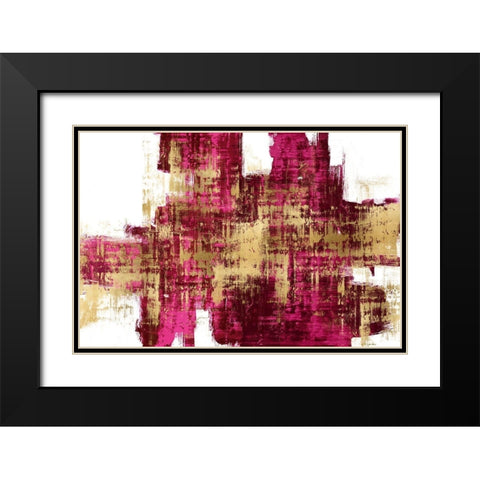 Dynamic III Black Modern Wood Framed Art Print with Double Matting by Wise, Alex