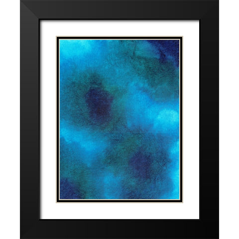 Blue Blend Exercise I Black Modern Wood Framed Art Print with Double Matting by Zaremba, Hillel