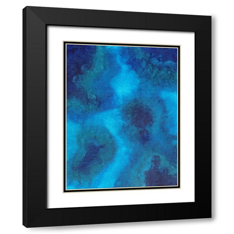 Blue Blend Exercise II Black Modern Wood Framed Art Print with Double Matting by Zaremba, Hillel