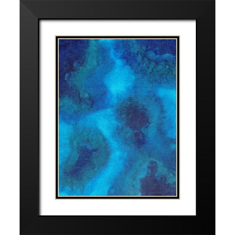 Blue Blend Exercise II Black Modern Wood Framed Art Print with Double Matting by Zaremba, Hillel
