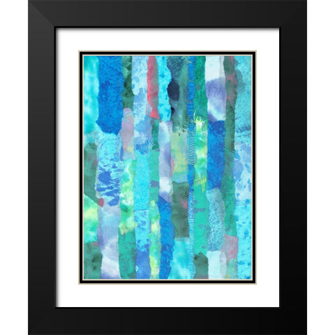 Mr Cs Crazy Quilt Black Modern Wood Framed Art Print with Double Matting by Zaremba, Hillel