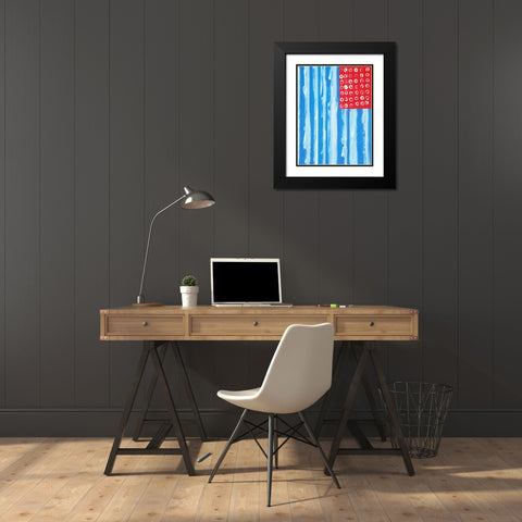 Old Glory Black Modern Wood Framed Art Print with Double Matting by Zaremba, Hillel