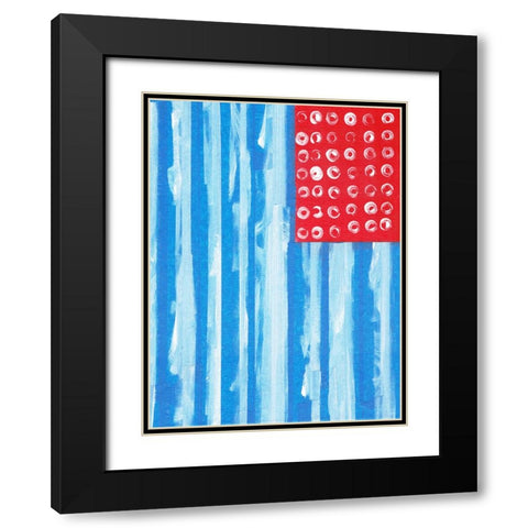 Old Glory Black Modern Wood Framed Art Print with Double Matting by Zaremba, Hillel