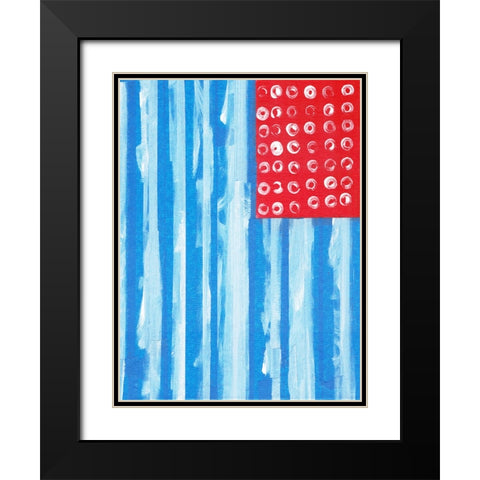 Old Glory Black Modern Wood Framed Art Print with Double Matting by Zaremba, Hillel
