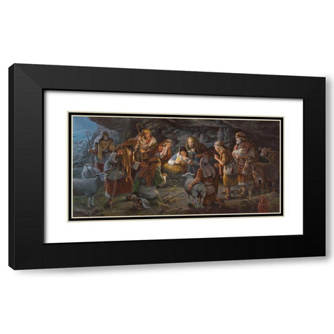 Immanuel  God With Us Black Modern Wood Framed Art Print with Double Matting by Seward, James