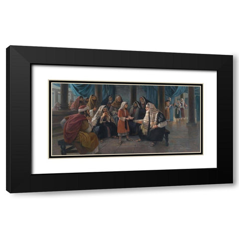 My Fathers Business Black Modern Wood Framed Art Print with Double Matting by Seward, James