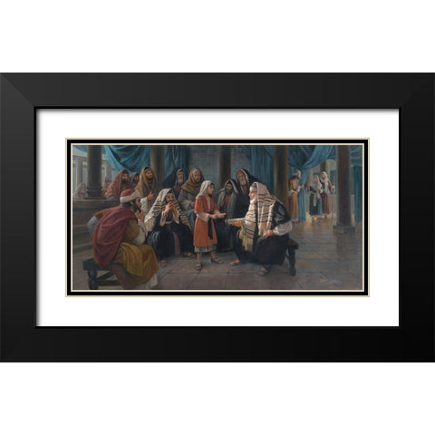 My Fathers Business Black Modern Wood Framed Art Print with Double Matting by Seward, James