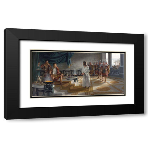 What Is Truth Black Modern Wood Framed Art Print with Double Matting by Seward, James