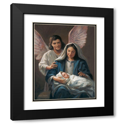 Behold, The Savior Black Modern Wood Framed Art Print with Double Matting by Seward, James