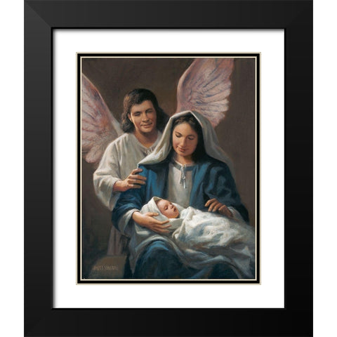 Behold, The Savior Black Modern Wood Framed Art Print with Double Matting by Seward, James