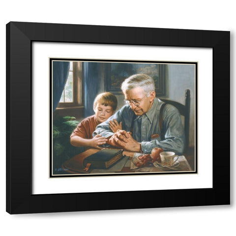 The Prayer Black Modern Wood Framed Art Print with Double Matting by Seward, James