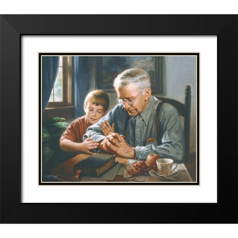 The Prayer Black Modern Wood Framed Art Print with Double Matting by Seward, James