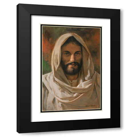 Come Unto Me Black Modern Wood Framed Art Print with Double Matting by Seward, James