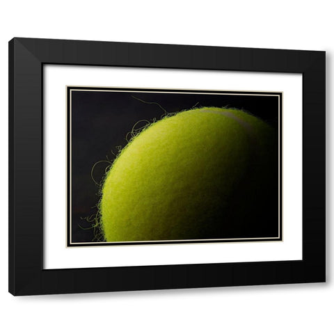 Tennis Ball Black Modern Wood Framed Art Print with Double Matting by Reynolds, Richard