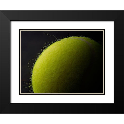 Tennis Ball Black Modern Wood Framed Art Print with Double Matting by Reynolds, Richard