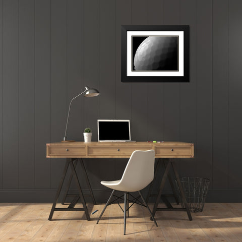 Golfball Black Modern Wood Framed Art Print with Double Matting by Reynolds, Richard