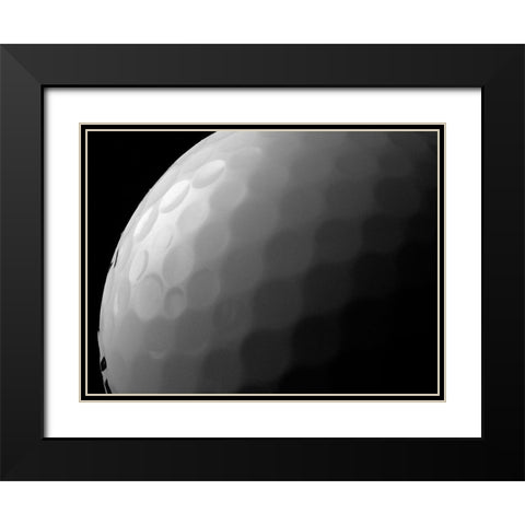 Golfball Black Modern Wood Framed Art Print with Double Matting by Reynolds, Richard