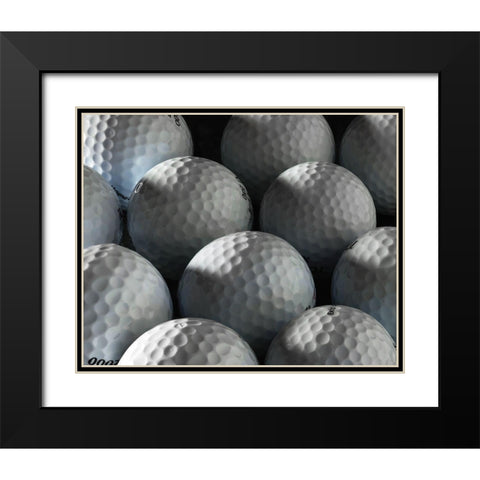 Goftballs Black Modern Wood Framed Art Print with Double Matting by Reynolds, Richard