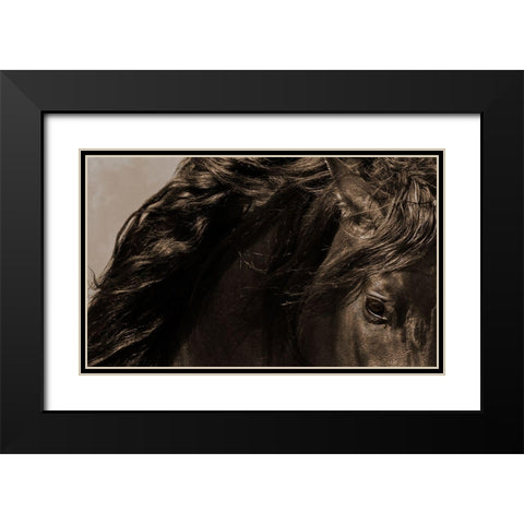 Sheraz Black Modern Wood Framed Art Print with Double Matting by Dawson, Robert