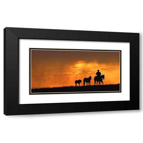The Care Taker Black Modern Wood Framed Art Print with Double Matting by Dawson, Robert