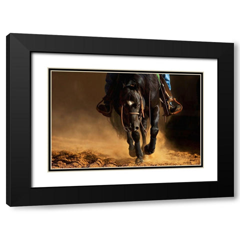 The Reiner Black Modern Wood Framed Art Print with Double Matting by Dawson, Robert