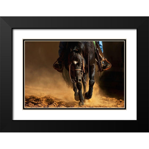 The Reiner Black Modern Wood Framed Art Print with Double Matting by Dawson, Robert