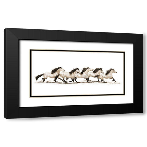 The Buckskins Black Modern Wood Framed Art Print with Double Matting by Dawson, Robert