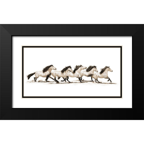 The Buckskins Black Modern Wood Framed Art Print with Double Matting by Dawson, Robert