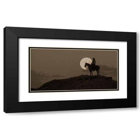 Night Watch Black Modern Wood Framed Art Print with Double Matting by Dawson, Robert