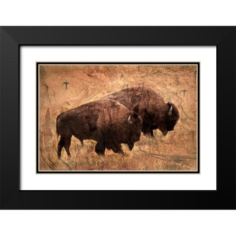 The Elders Black Modern Wood Framed Art Print with Double Matting by Dawson, Robert