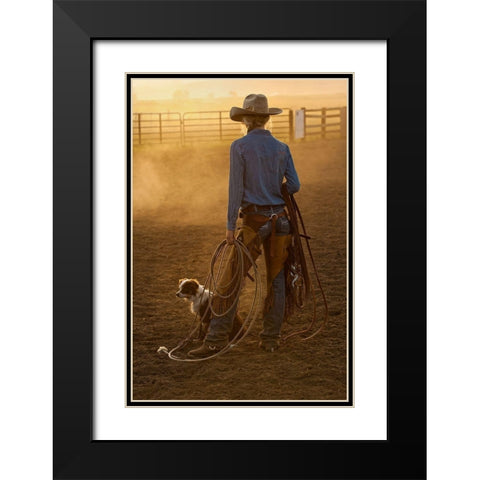 Waiting To Go For It Black Modern Wood Framed Art Print with Double Matting by Dawson, Robert