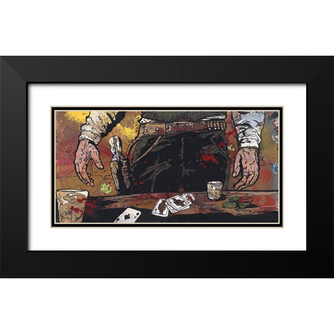 Flush Black Modern Wood Framed Art Print with Double Matting by Kuehl, Cody
