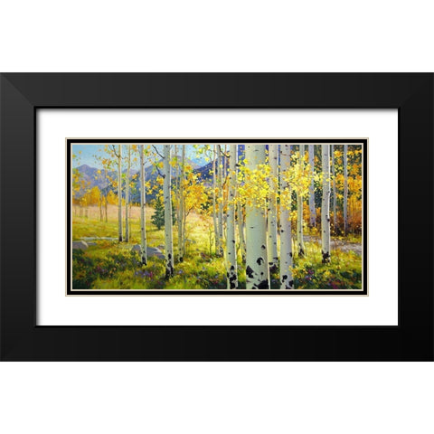 Afternoon Aspen Black Modern Wood Framed Art Print with Double Matting by Kim, Gary