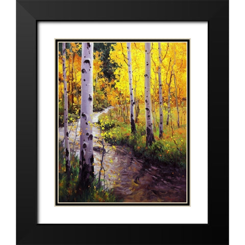 Twilight Glow Over Aspen Black Modern Wood Framed Art Print with Double Matting by Kim, Gary
