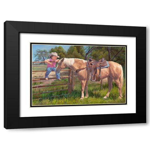 If Only I Could Black Modern Wood Framed Art Print with Double Matting by Dudley, June